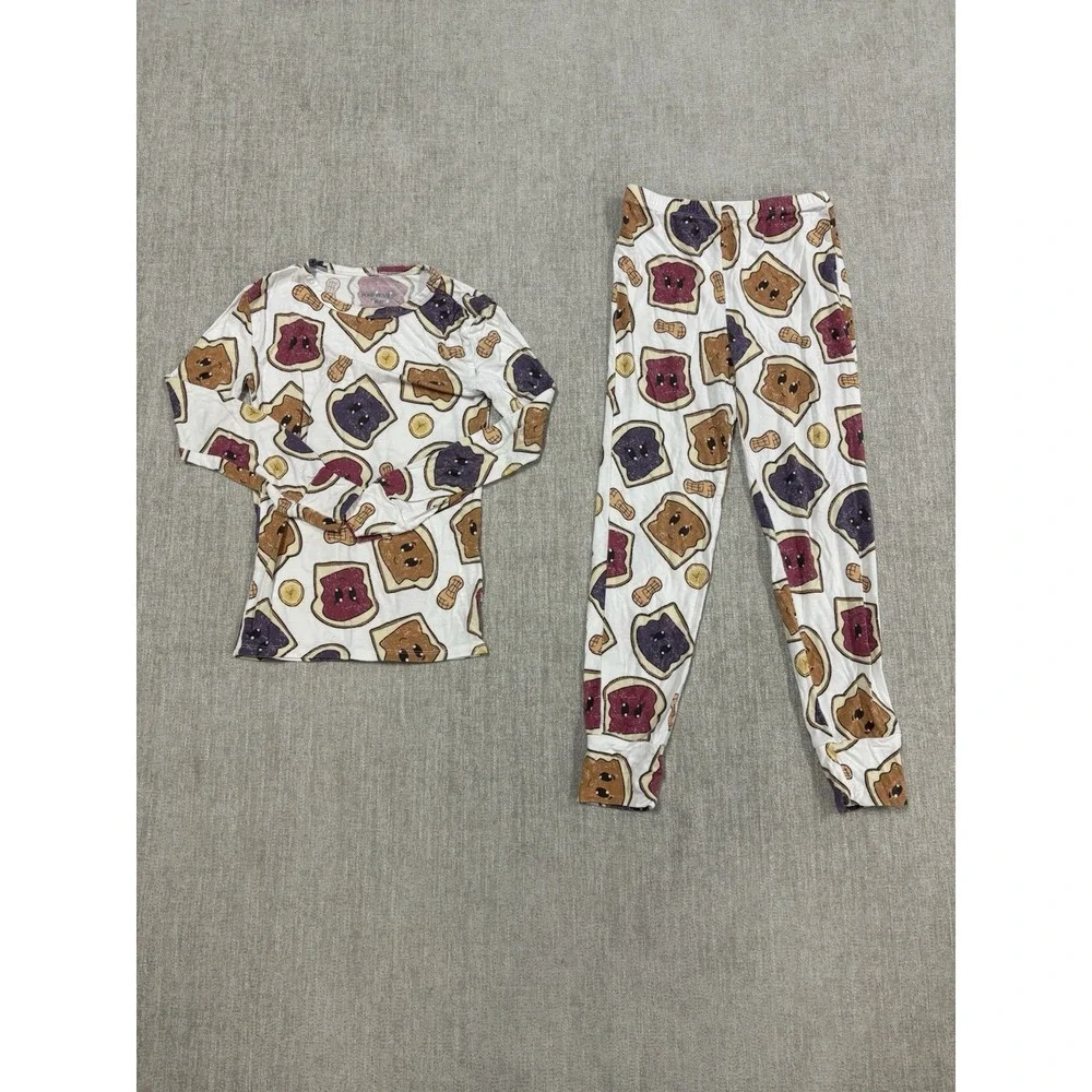 Posh Peanut Peanut Butter Jelly Time 2PC Bamboo Pajama Set Size 7/8